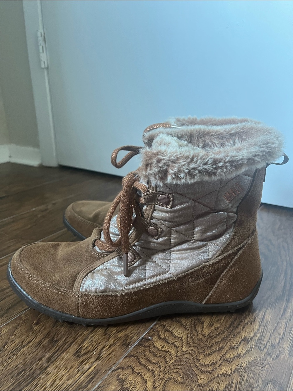 Columbia Snow Bootie Brown Faux-Fur Winter Ankle Boots